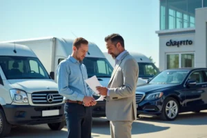 business owner choosing the right vehicle for operational needs and efficiency