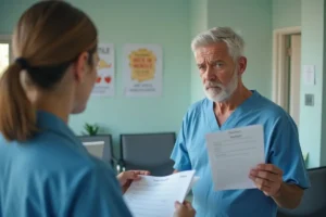 unhappy patient sharing negative feedback after poor healthcare experience