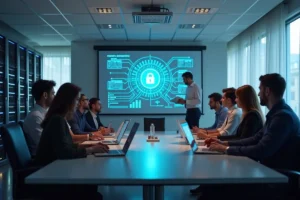 company implementing proactive cybersecurity steps to safeguard sensitive business data