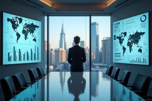 business leader analyzing key trends influencing the future of modern industries