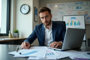 hotel manager developing marketing strategies to attract more guest bookings