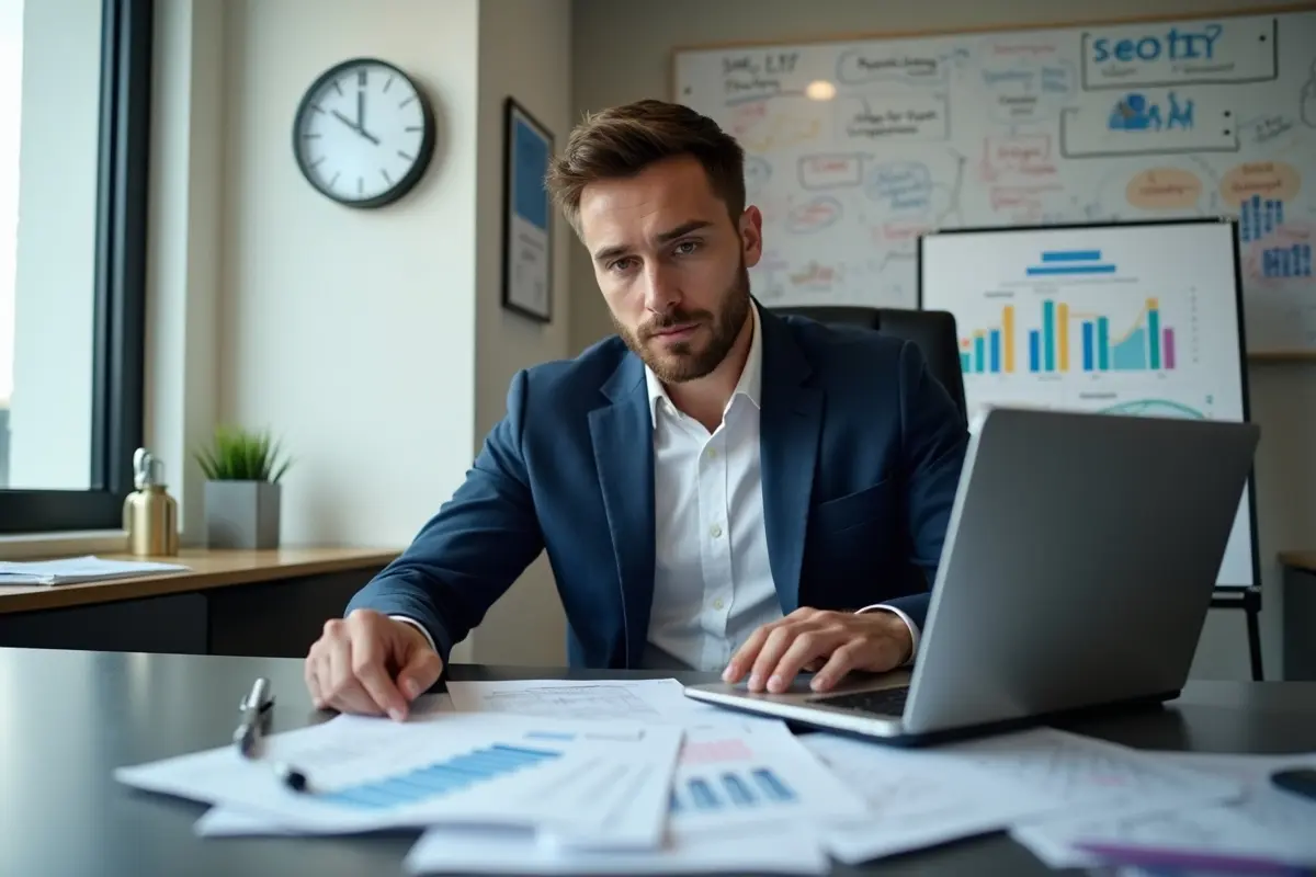 hotel manager developing marketing strategies to attract more guest bookings