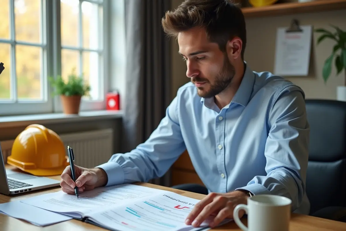 self-employed worker reviewing how health and safety laws apply