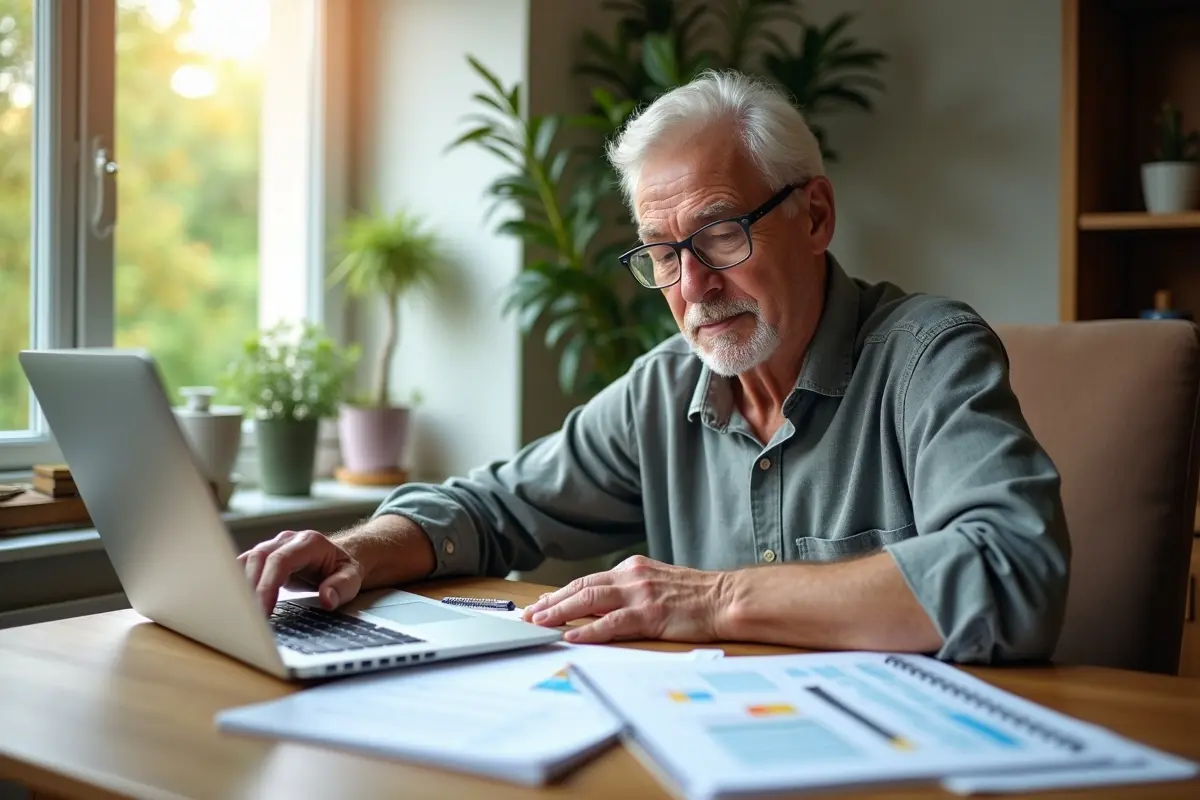 retiree planning finances and lifestyle for a peaceful future retirement