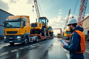 heavy machinery movers using smart logistics technology for efficient transport