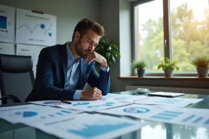 business owner reflecting on yearly challenges and strategic business decisions