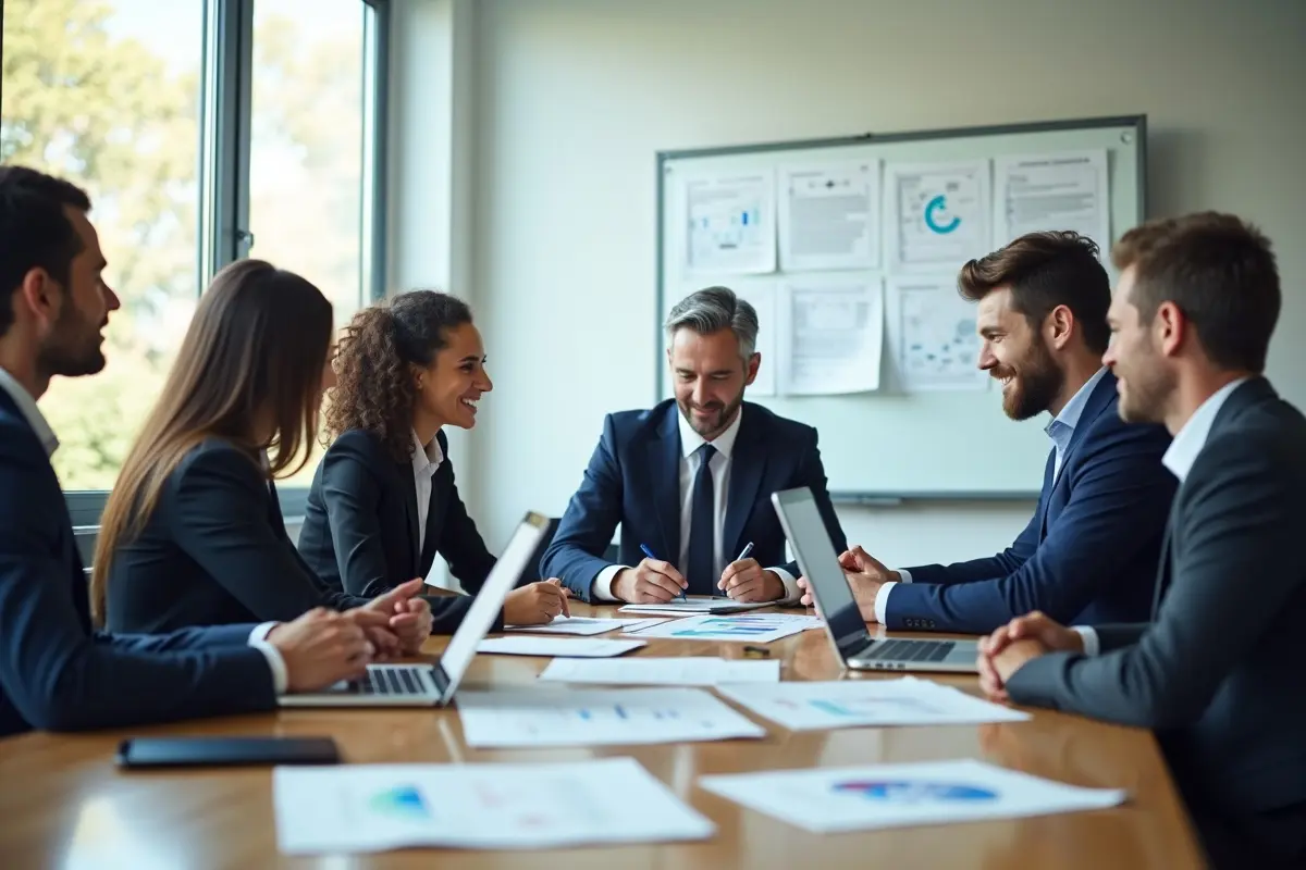 business team reviewing digital legal compliance risks