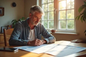 homeowner reviewing updated property valuation report