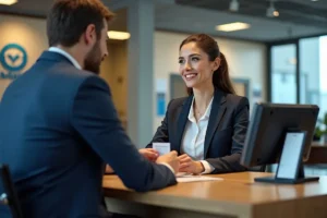 person transferring funds from prepaid card to bank account securely