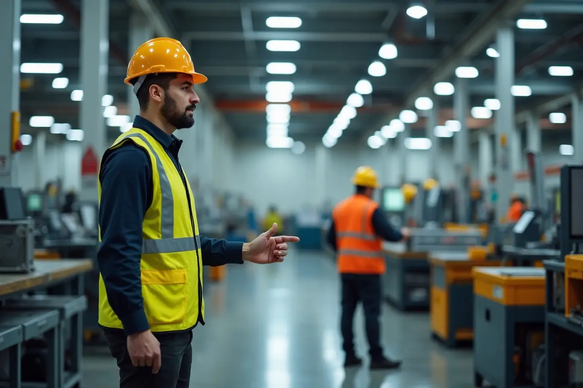 factory manager improving equipment access to increase workplace efficiency