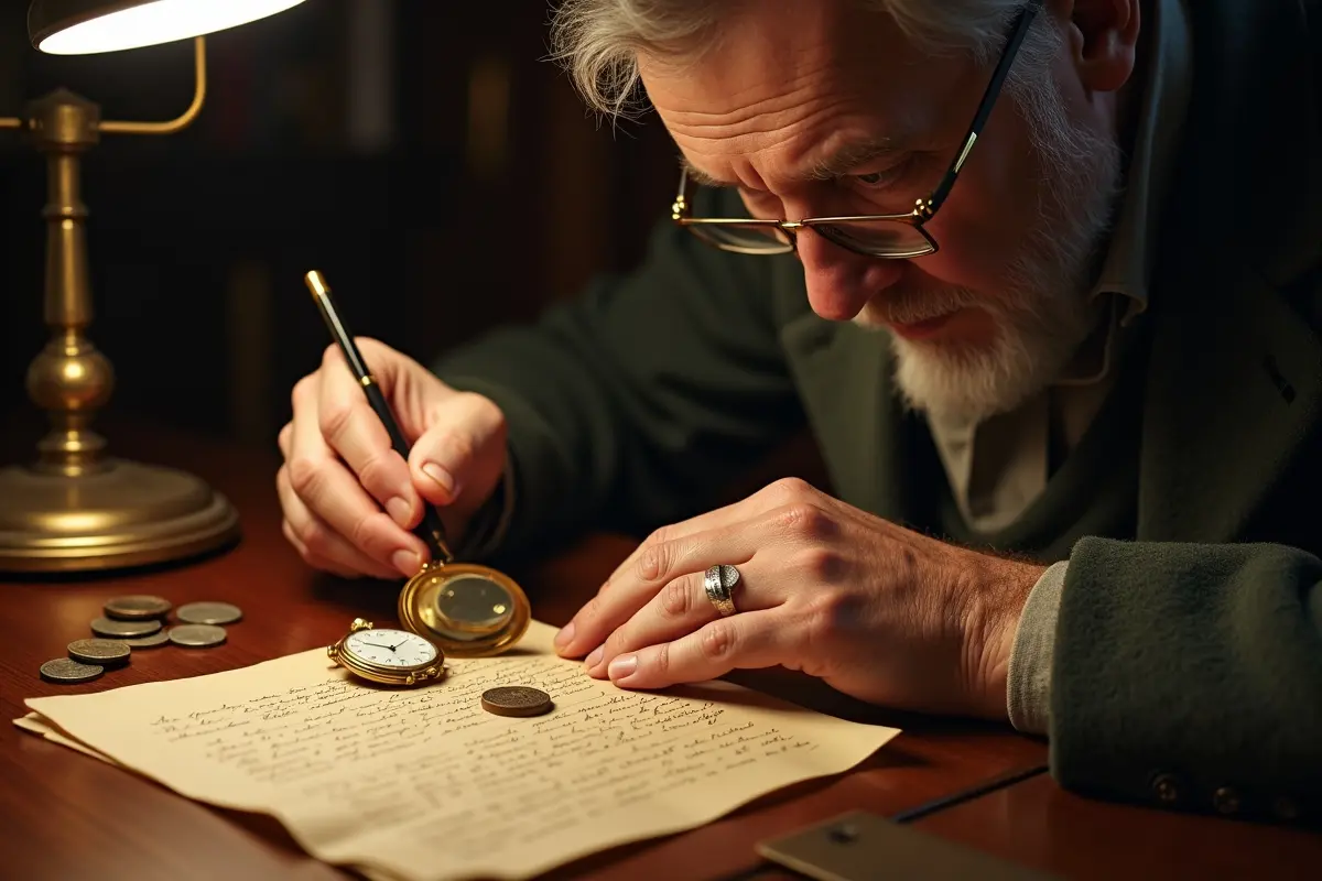 collector evaluating valuable items to determine accurate market worth