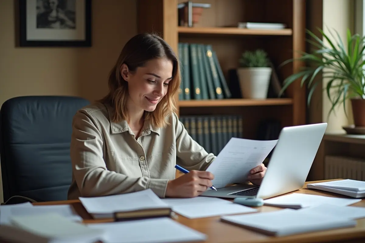 person organizing digital assets as part of comprehensive estate planning