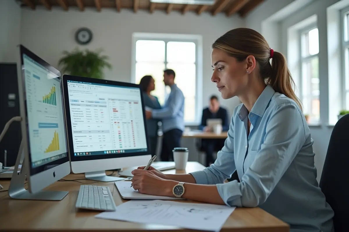 business owner managing efficient payroll to improve workplace productivity
