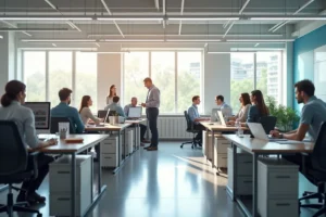 organized workplace helping employees improve productivity focus and daily efficiency