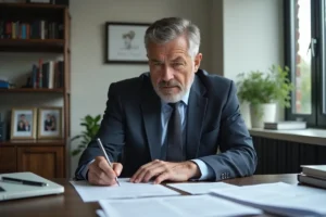 business owner reviewing digital assets during complex divorce proceedings