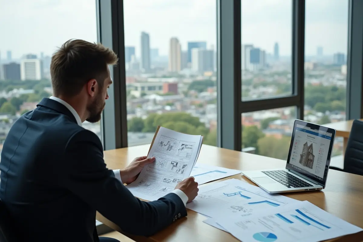 investor evaluating property opportunities before making a real estate investment
