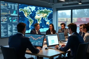 logistics team using artificial intelligence to strengthen supply chain security