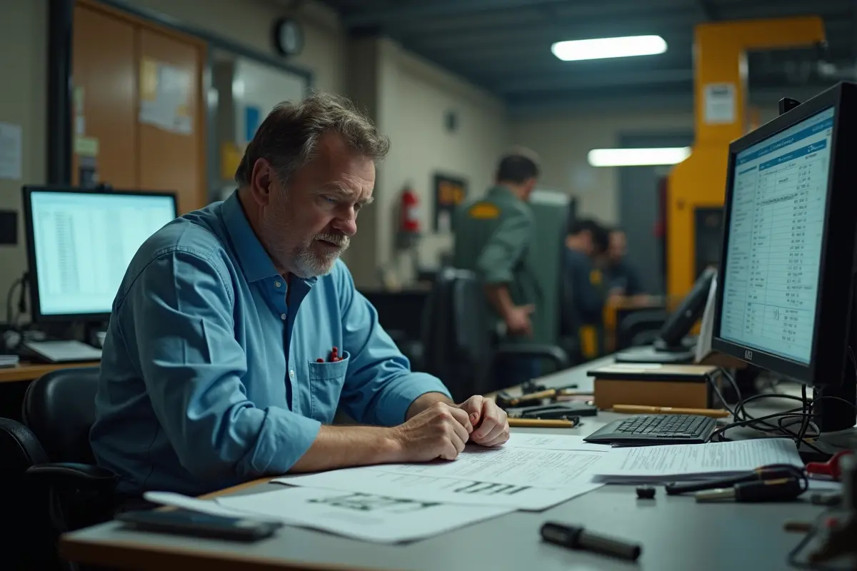business owner calculating financial losses caused by equipment downtime