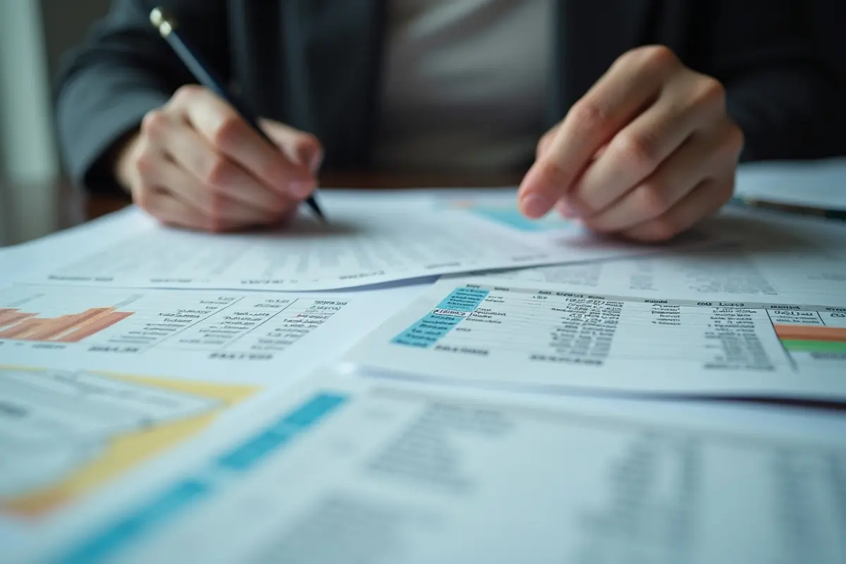 person reviewing finances before dividing marital assets